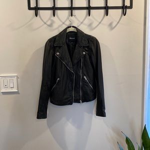 Madewell washed leather motorcycle jacket